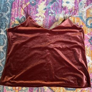 Maurices Velvet Camisole in Rust xx